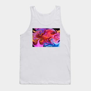 pink, red and purple/blue liquid color waves Tank Top